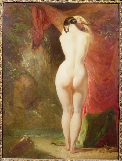 Diana steht an einem Wasserfall von William Etty